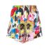 Shorts con stampa floreale multicolore