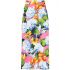 Multicolored Hydrangea print midi Skirt