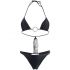 Black crystal ring triangle Bikini