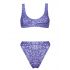 Lavender Sporty Bra 90s Bottom Bikini Set