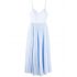 Light blue sleeveless midi Dress