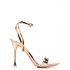 High heeled gold Sandals