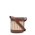 Brown Lily straw bucket Bag