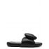 Black padded slides Sandals