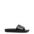 Logo embossed black slides Sandals