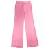 Pink satin wide-leg tailored trousers