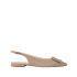 Pointed toe flat shoes with leather back strap by Gommettine