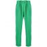 Green cropped elasticated Pants