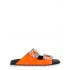 Orange Slidy Viv' Sandals with strass buckle
