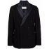 Black double-breasted Blazer with stripe detail