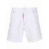 White slim-fit denim Shorts