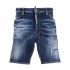 Distressed blue denim Shorts