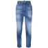 Blue high-rise cropped Jeans