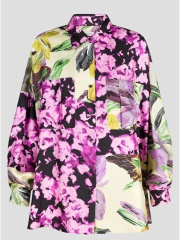 Silk shirt with flower print