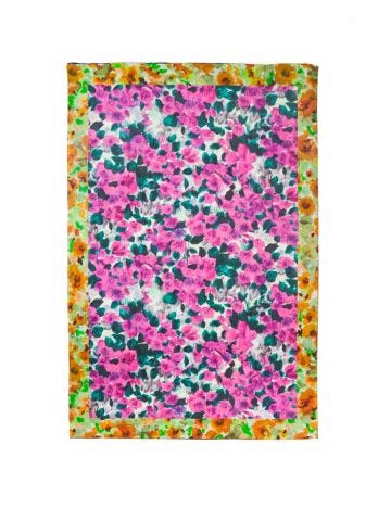 Multicoloured scarf with floral print