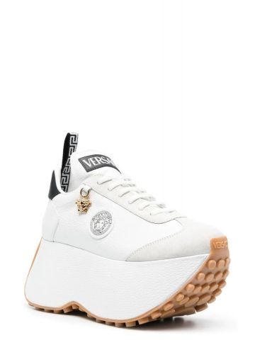 White Triplatform Sneakers