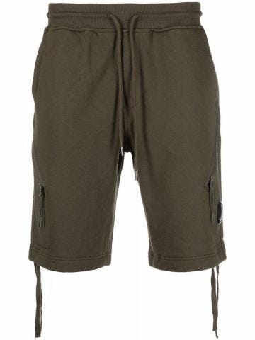 Khaki zipped track Shorts
