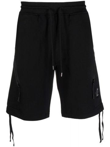 Black zipped track Shorts