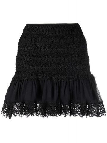 Black Fleur mini Skirt