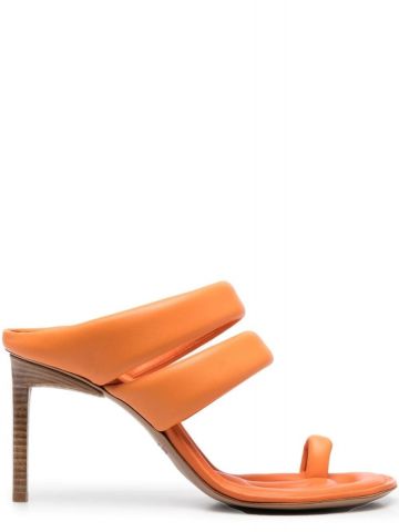 Orange heeled Mules