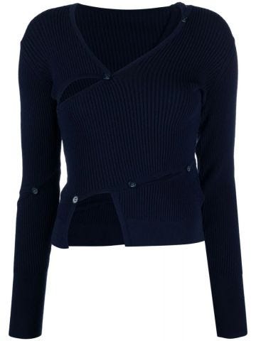 Blue Tordo Jumper with buttons