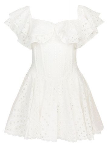 White Dalia mini Dress