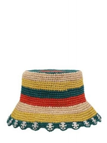 Cappello bucket Jam in rafia multicolore