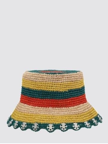 Multicolored raffia Jam bucket Hat