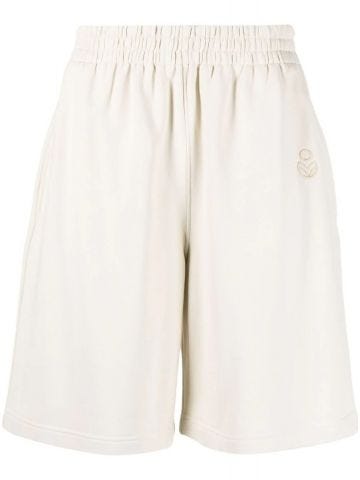 White Inikys embroidered logo track Shorts