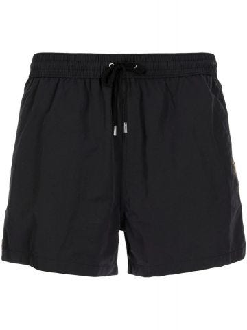 Side striped black Swim Shorts