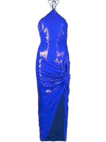 Sequin embellished blue long Dress