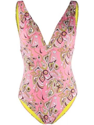 Africana abstract print pink Swimsuit