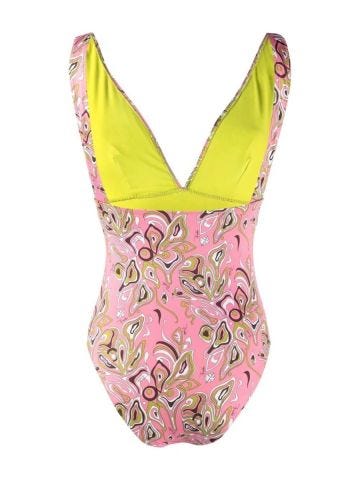 Africana abstract print pink Swimsuit