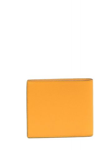 Portafoglio bi-fold giallo con stampa logo
