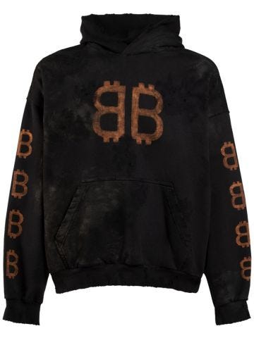 Black sweatshirt with Crypto BB print