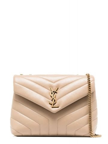 Beige small Loulou quilted shoulder Bag