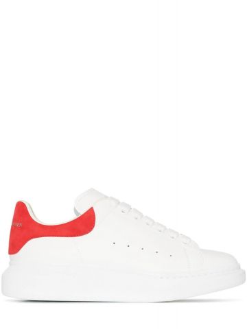 White Oversized Sneakers with red contrasting detail