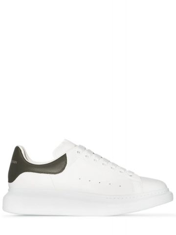 White Oversized Sneakers with green contrasting detail