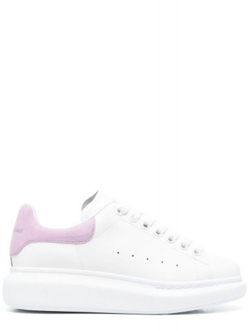 White Oversize Sneakers with lilac contrasting detail