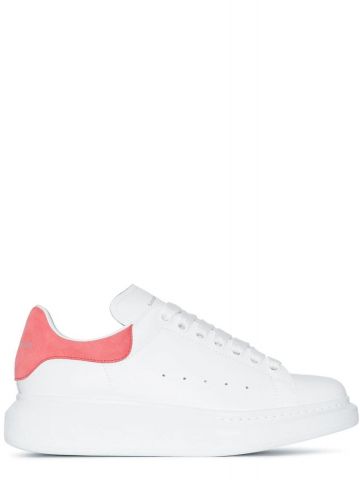 White Oversize Sneakers with dark pink contrasting detail