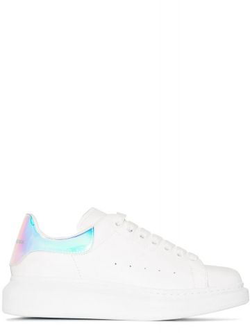 White Oversize Sneakers with multicolored contrasting detail