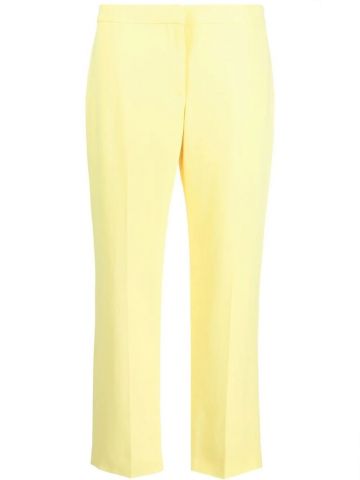 Pantaloni crop sartoriali gialli