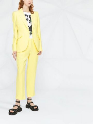 Yellow tailored cropped Trousers