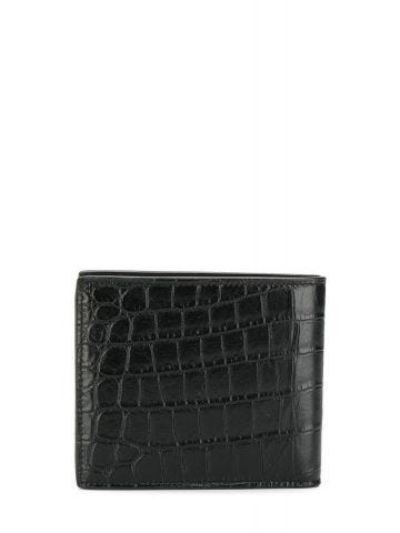 Monogram black crocodile bi-fold Wallet