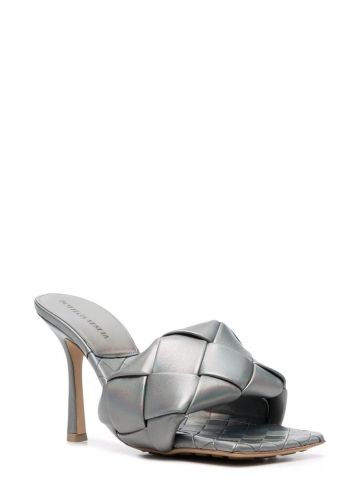 Metallic grey Lido Mules Sandals