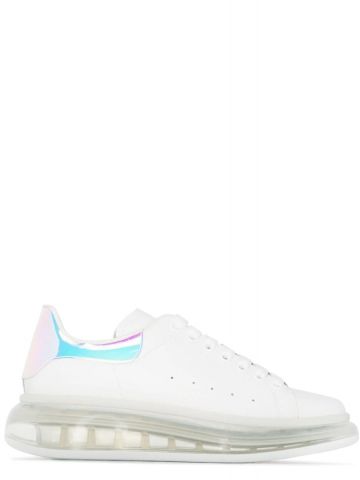 White Oversize Sneakers with perforated detail