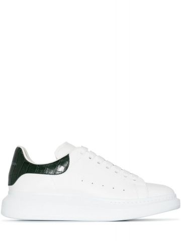 Oversized white Sneakers with green contrasting detail