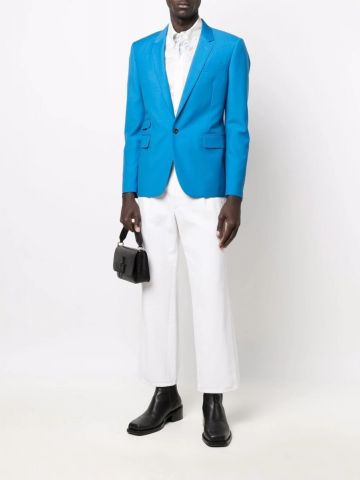 Blue single breasted tailored Blazer
