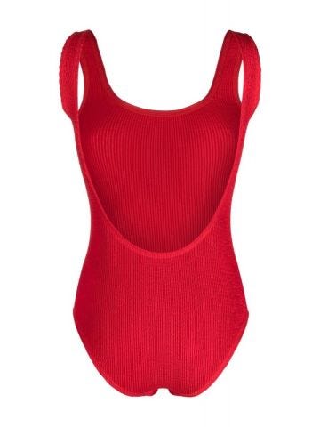 Red ribbed Swimsuit