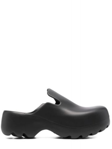 Black ridged sole Rubber Flash Sandals